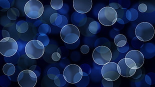 white and blue bokeh lights pattern